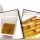 Espárragos blancos fritos con Lascas de Ibérico y Vinagreta de Azafrán